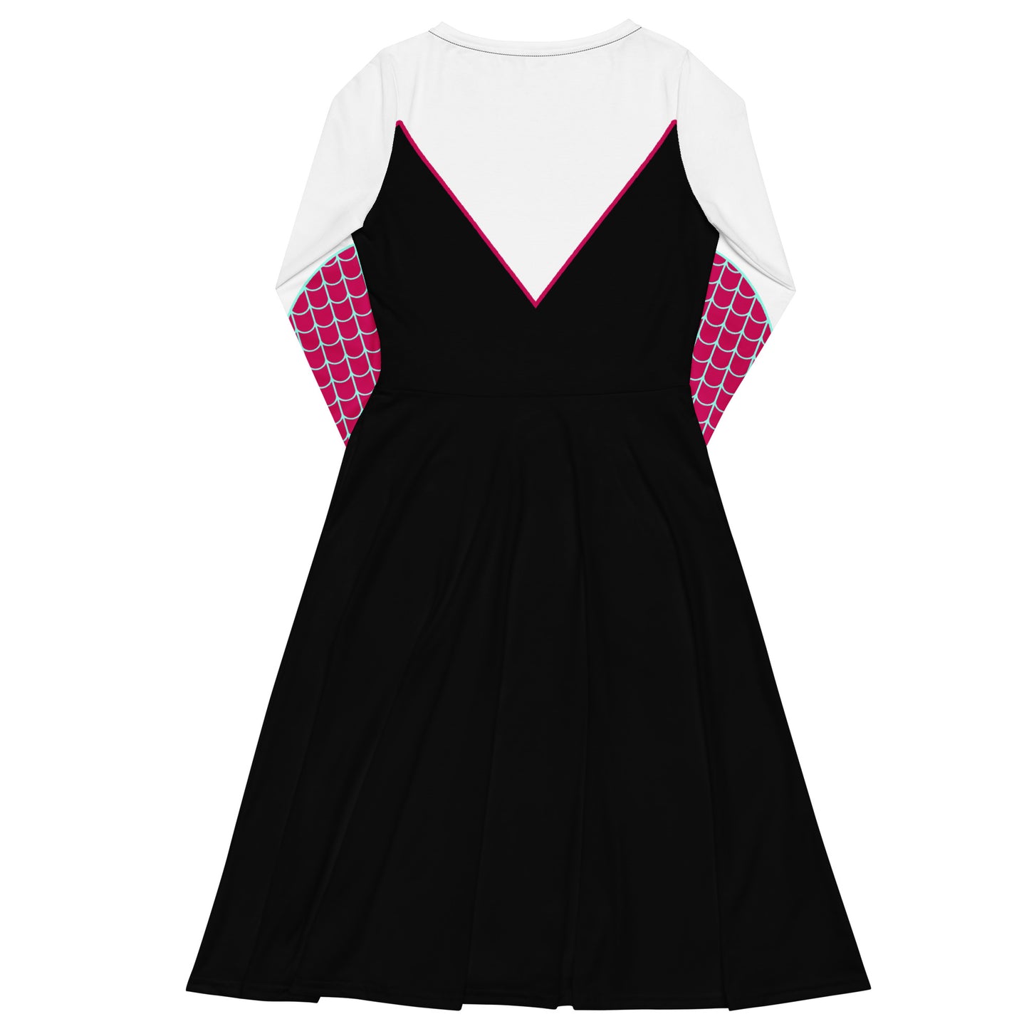 Spider-Gwen Costume Long Sleeve Midi Dress