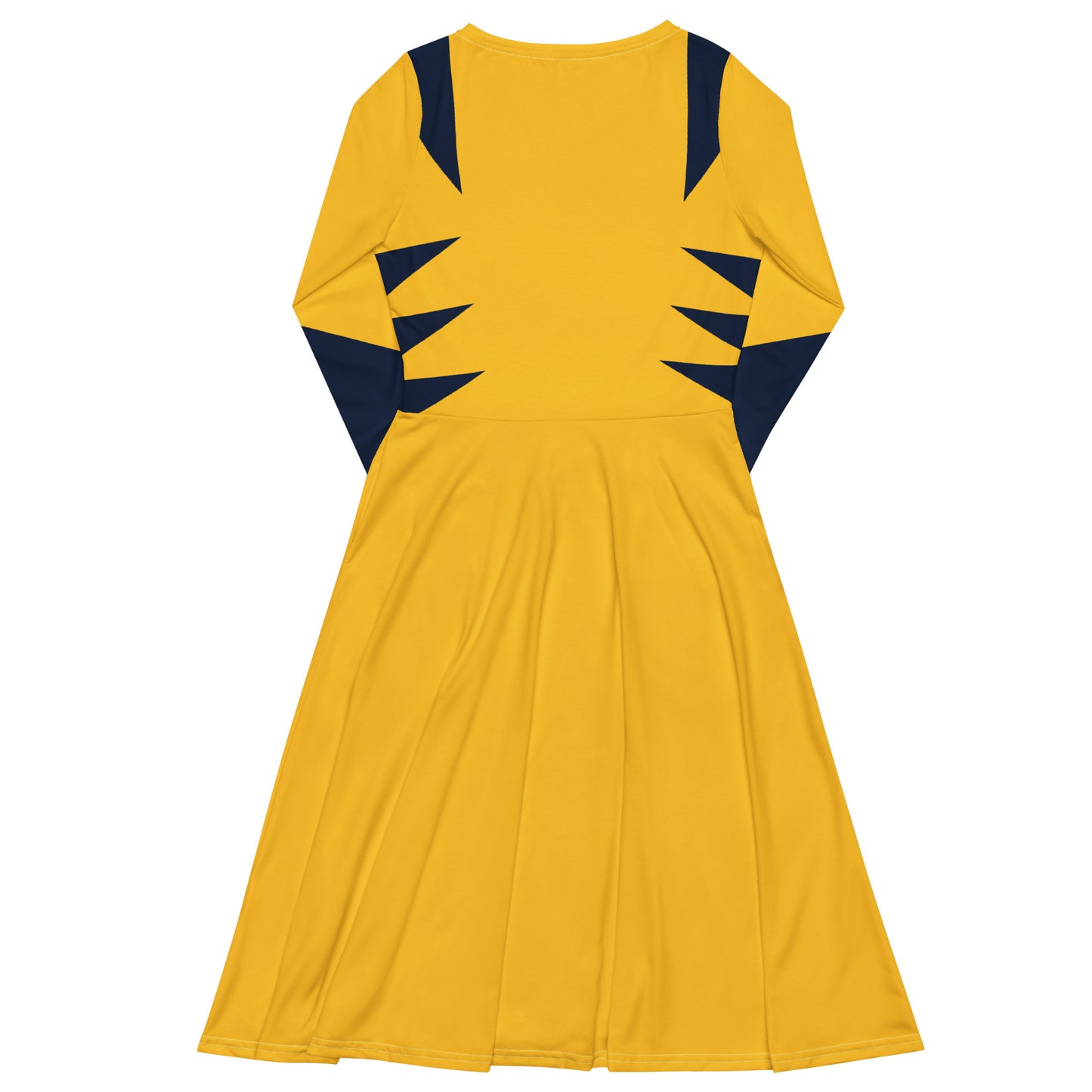 Wolverine Costume (Two) Long Sleeve Midi Dress
