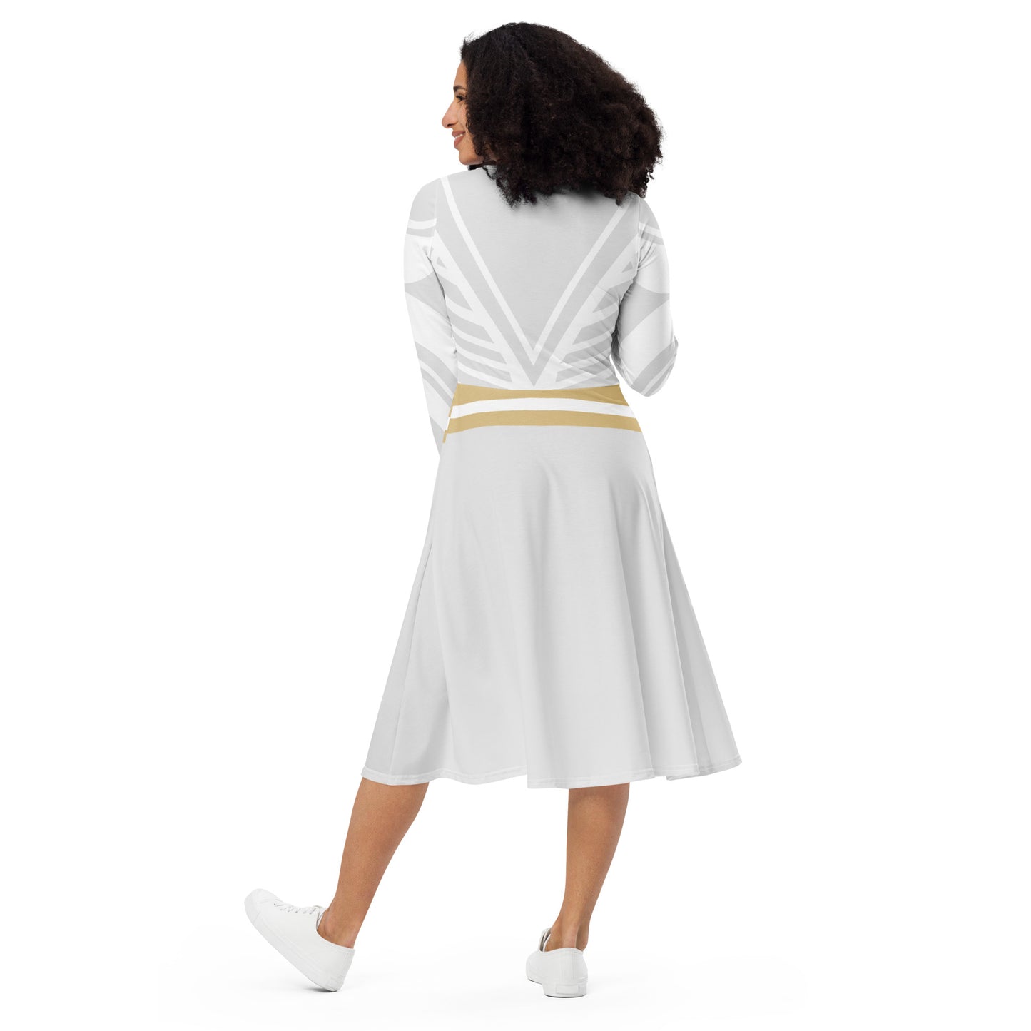 Moon Knight Costume Long Sleeve Midi Dress
