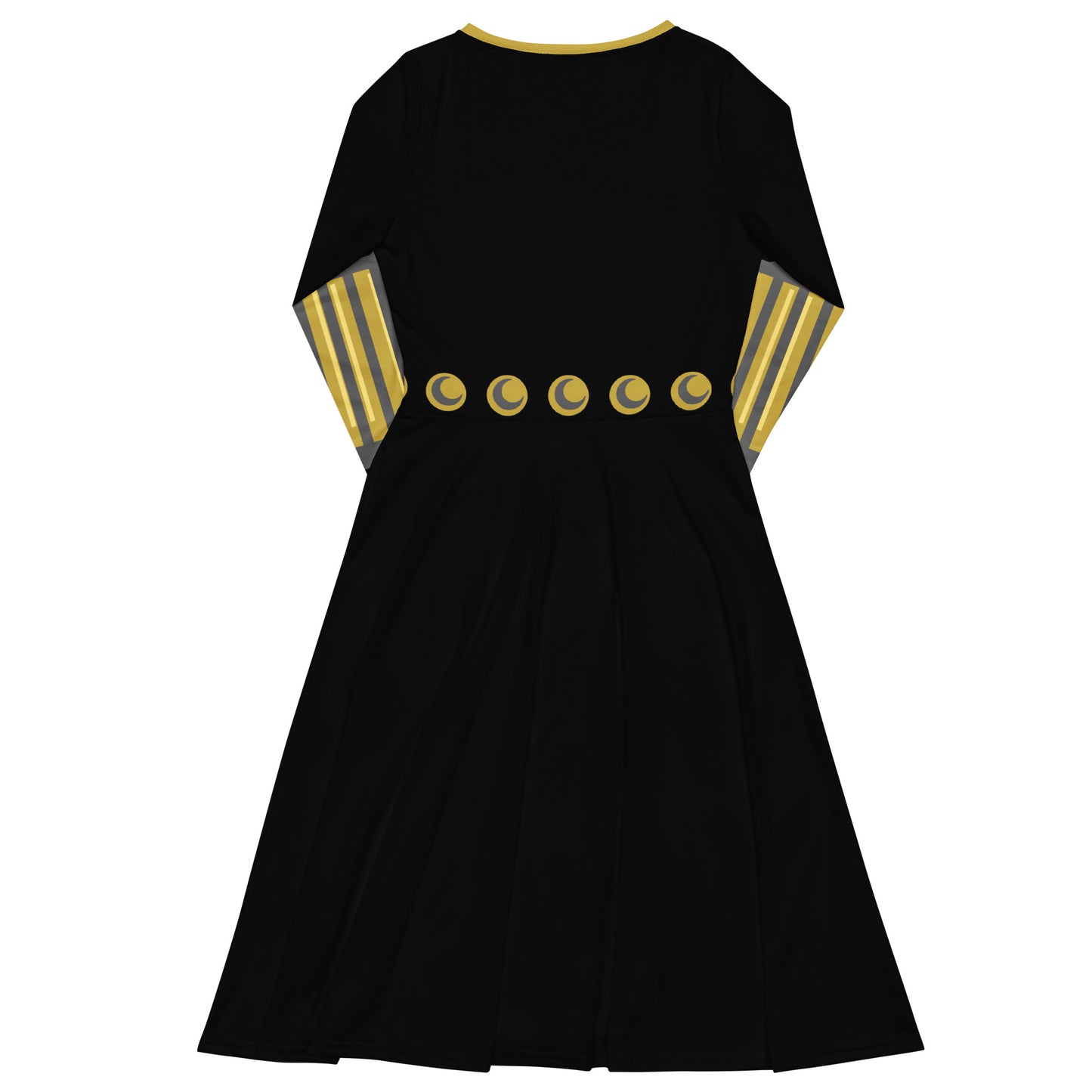 Natasha Romanoff Black Widow Costume Long Sleeve Midi Dress