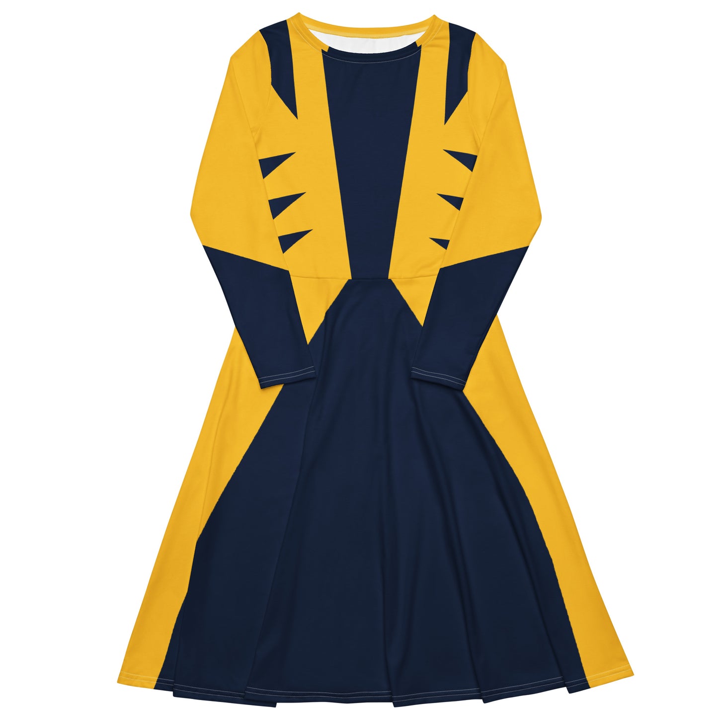 Wolverine Costume (Two) Long Sleeve Midi Dress