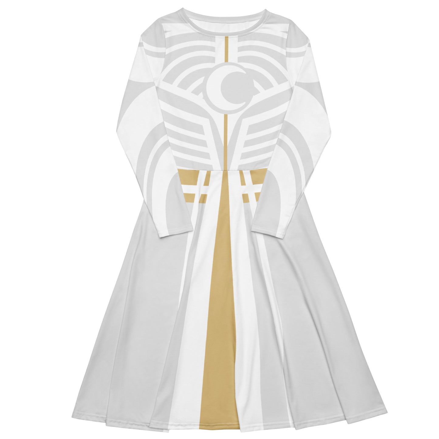 Moon Knight Costume Long Sleeve Midi Dress