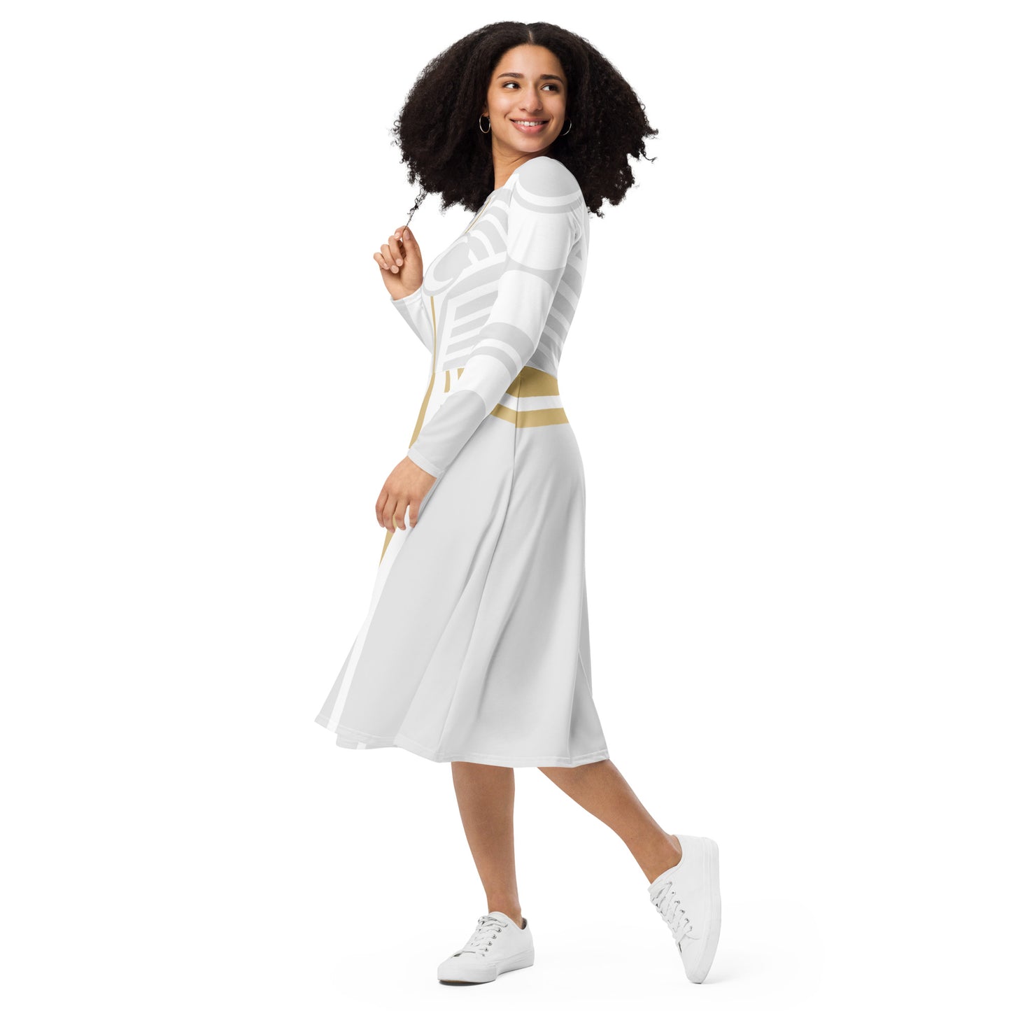 Moon Knight Costume Long Sleeve Midi Dress