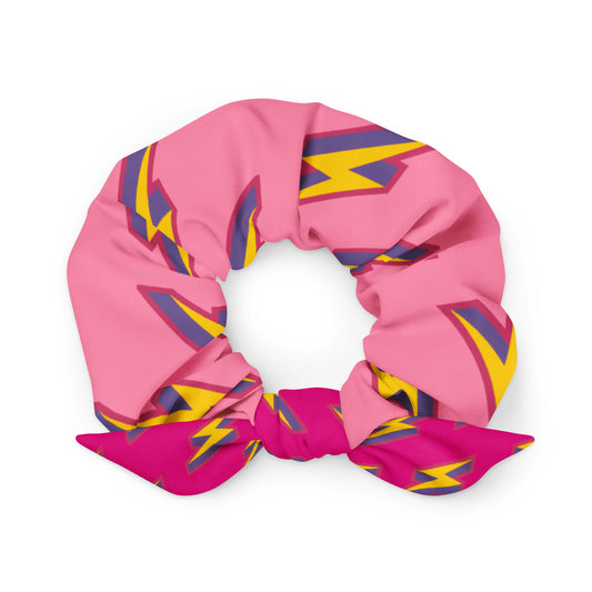 Intergalactic Lightning Bolt (Pink) Recycled Scrunchie