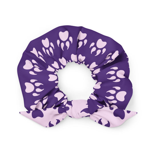 Cat Paws (Purple & Pink) Recycled Scrunchie