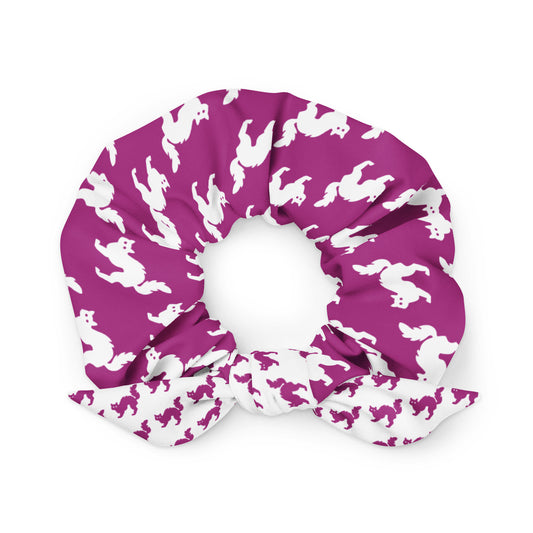 Agatha Harkness Bewitched Cat (Eggplant) Recycled Scrunchie