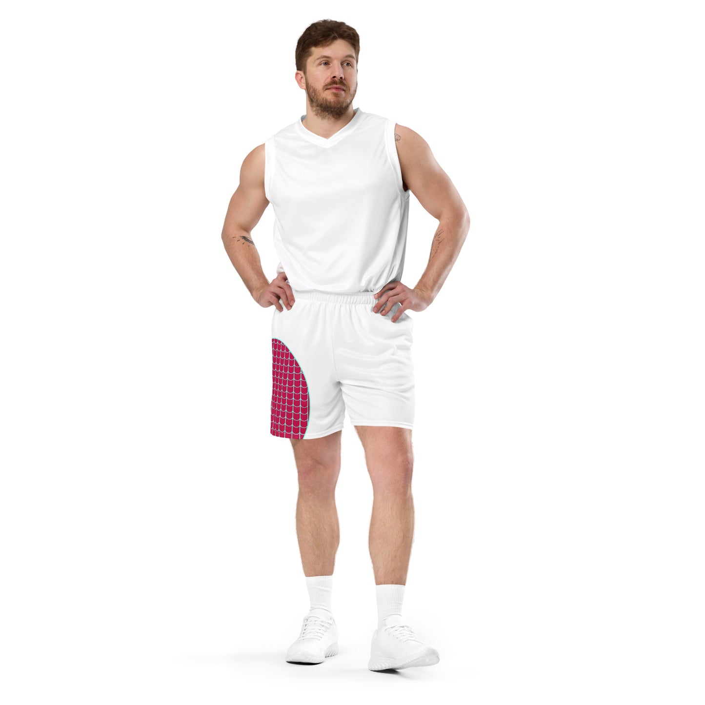 Spider-Gwen (White) Unisex Exercise Shorts