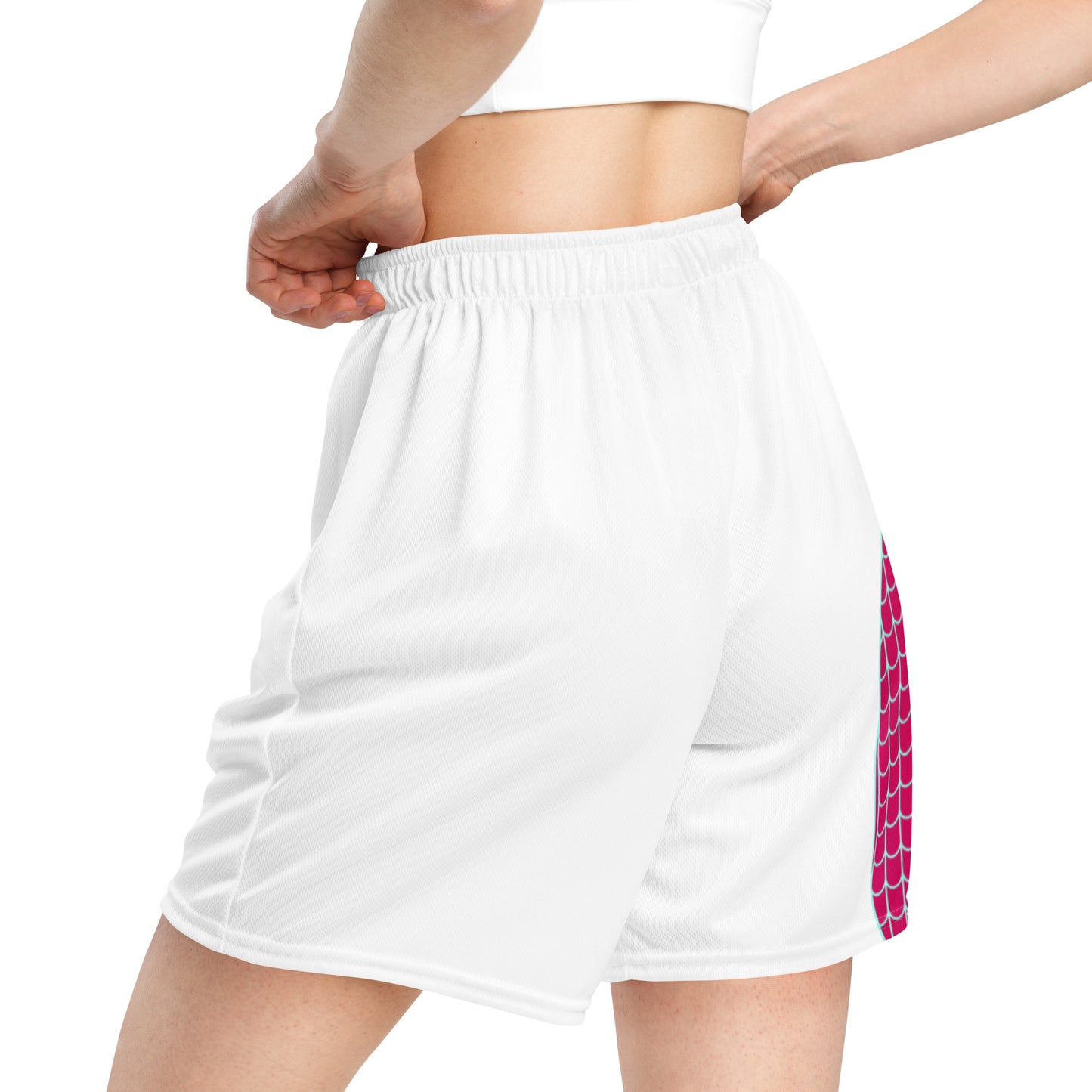 Spider-Gwen (White) Unisex Exercise Shorts
