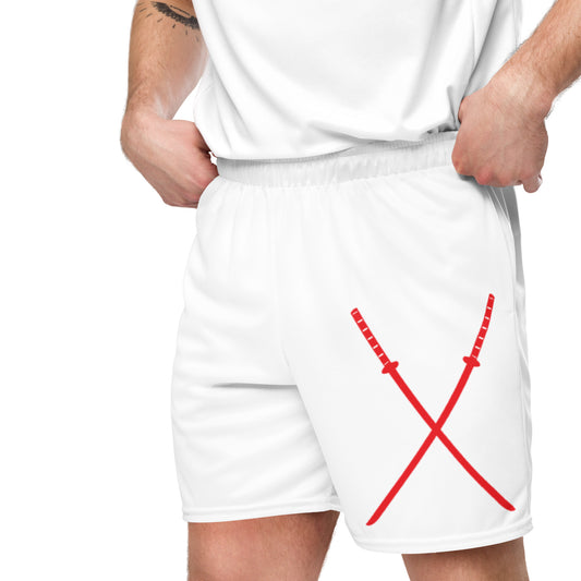 Deadpool Katanas (White) Unisex Exercise Shorts