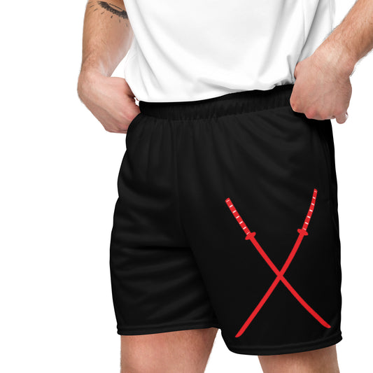 Deadpool Katanas (Black) Unisex Exercise Shorts