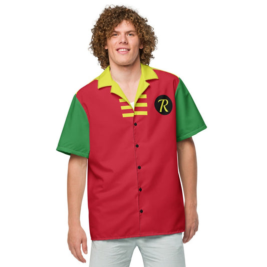 Robin Costume Short Sleeve Button Shirt