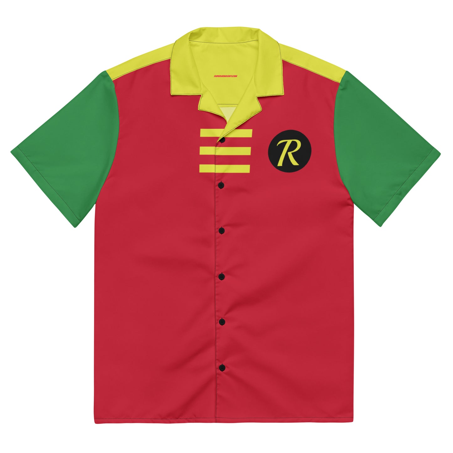 Robin Costume Short Sleeve Button Shirt