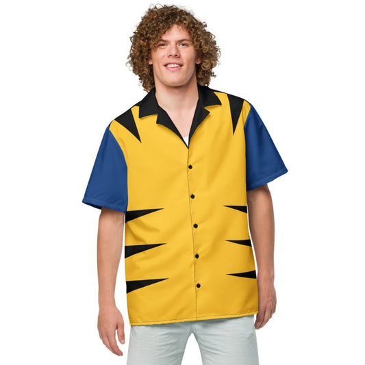 Wolverine Costume Short Sleeve Button Shirt