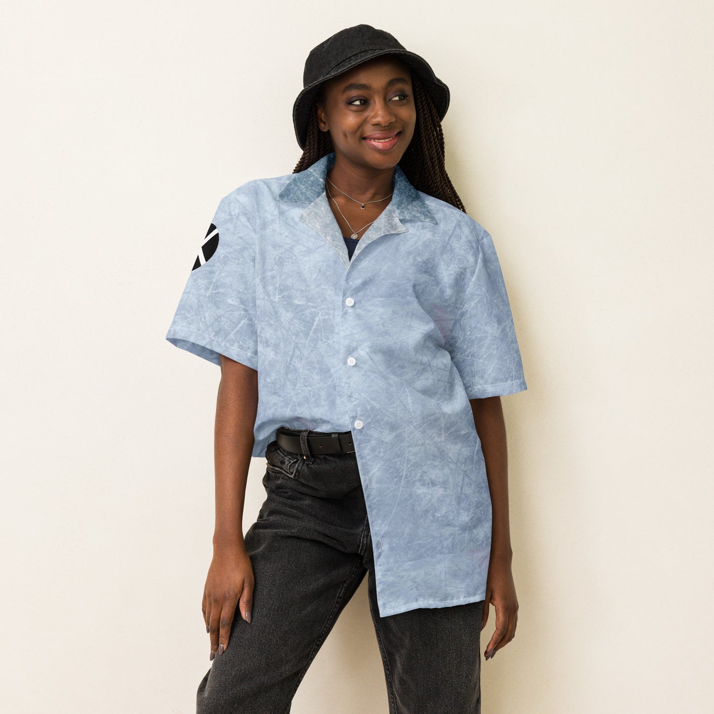 Iceman Costume Short Sleeve Button Shirt