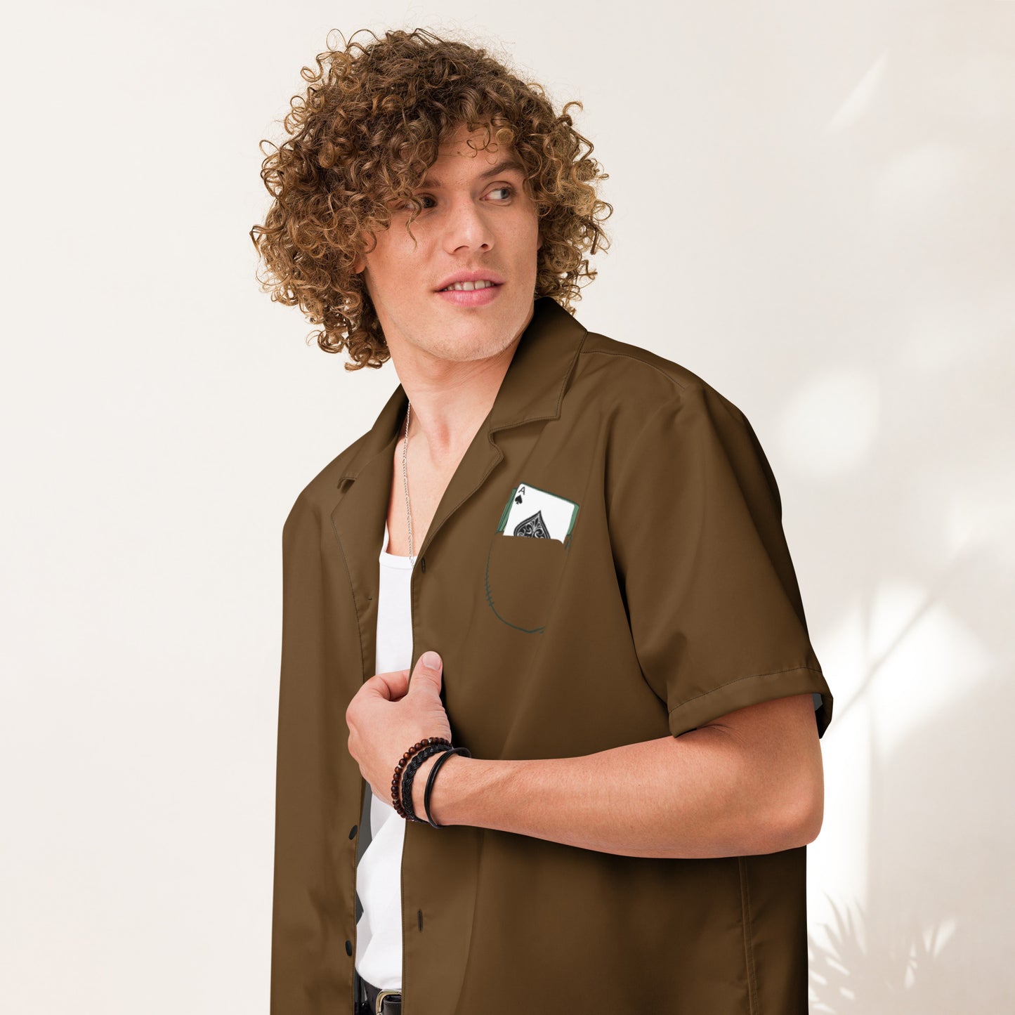 Gambit 's Trench Coat with Quote Costume Short Sleeve Button Shirt