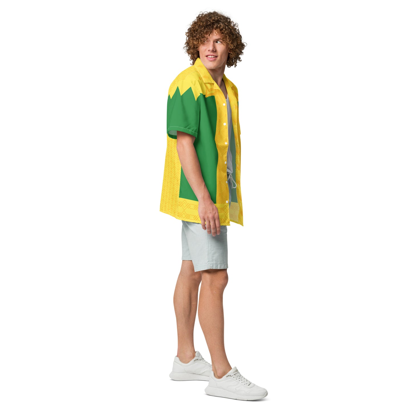 Classic Loki Costume Short Sleeve Button Shirt