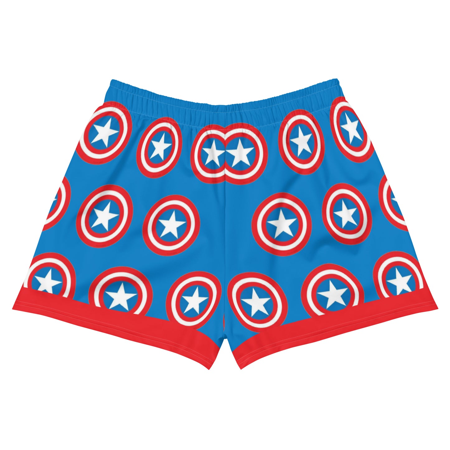 Captain America Shield Women’s Recycled Athletic Shorts