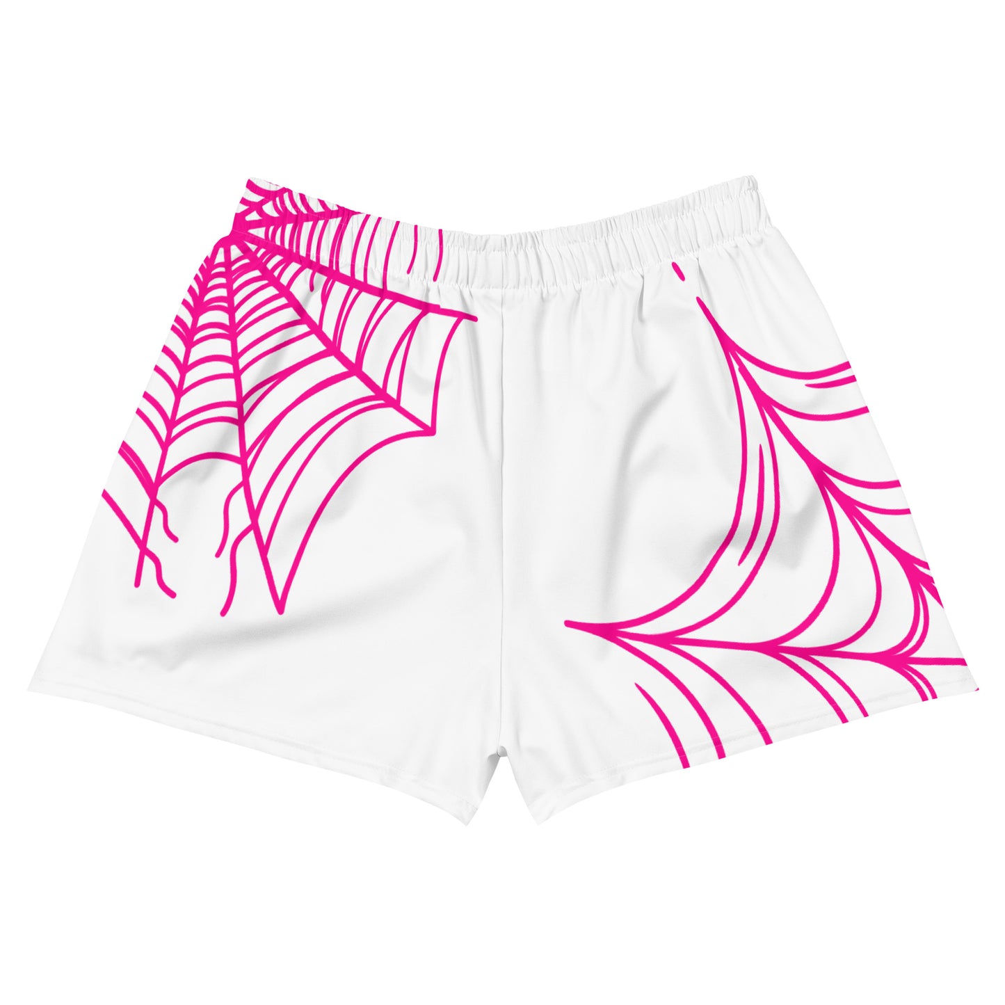 Spider-Gwen Webs (White) Women’s Recycled Athletic Shorts