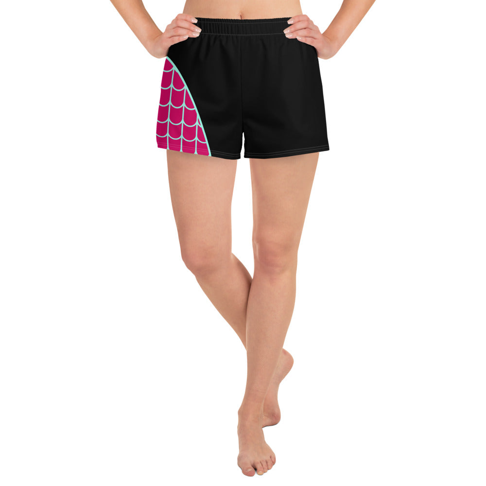 Spider-Gwen Women’s Recycled Athletic Shorts (Black)