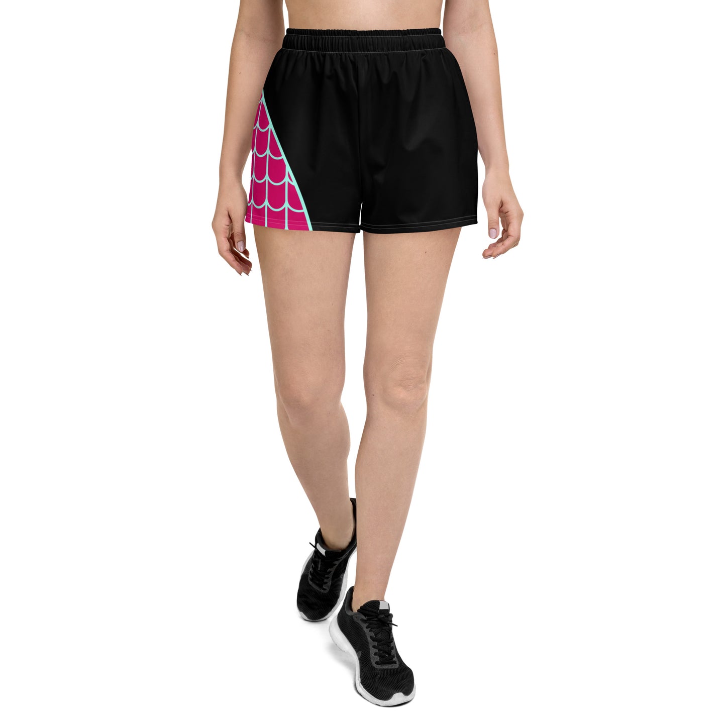 Spider-Gwen Women’s Recycled Athletic Shorts (Black)