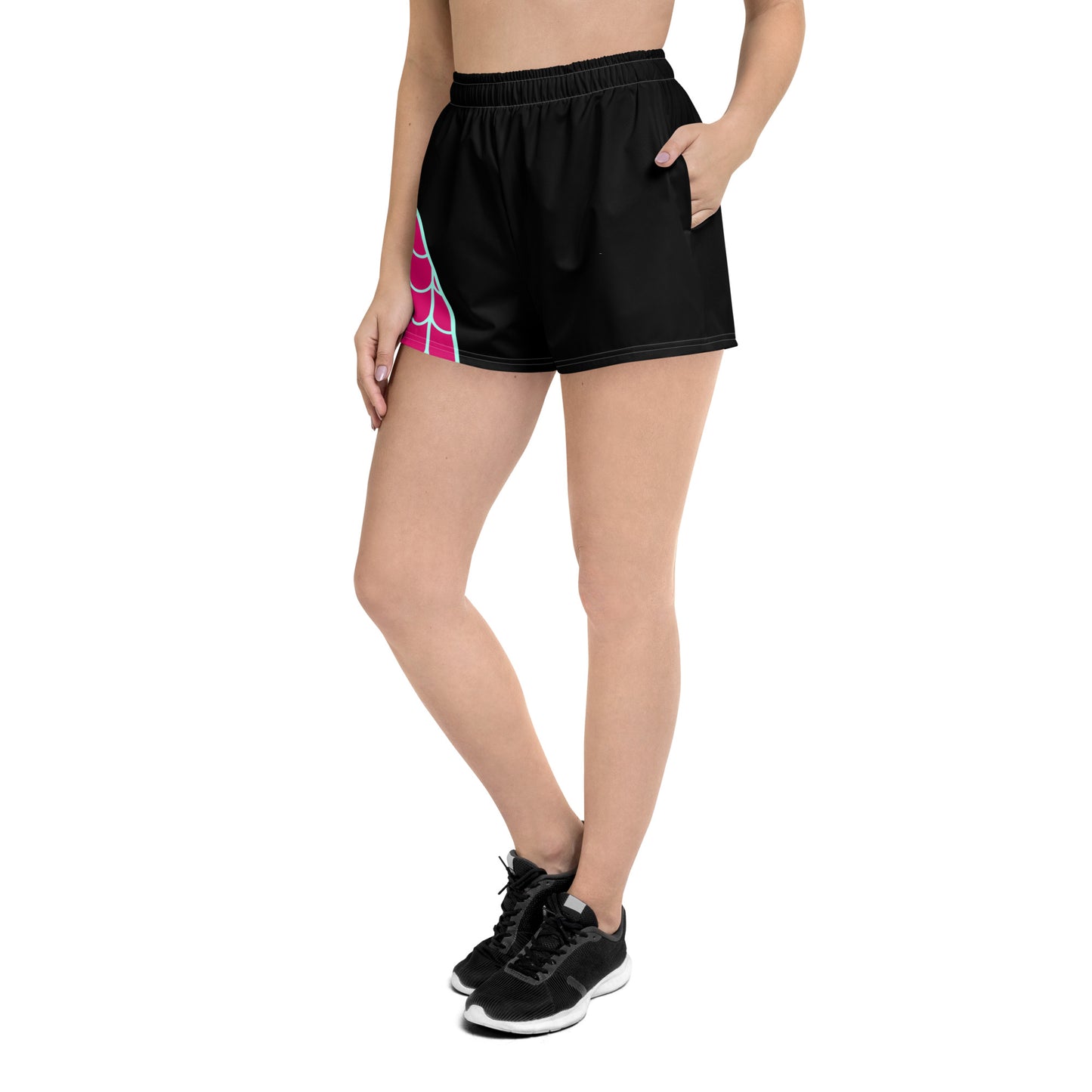 Spider-Gwen Women’s Recycled Athletic Shorts (Black)