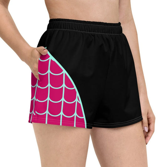 Spider-Gwen Women’s Recycled Athletic Shorts (Black)