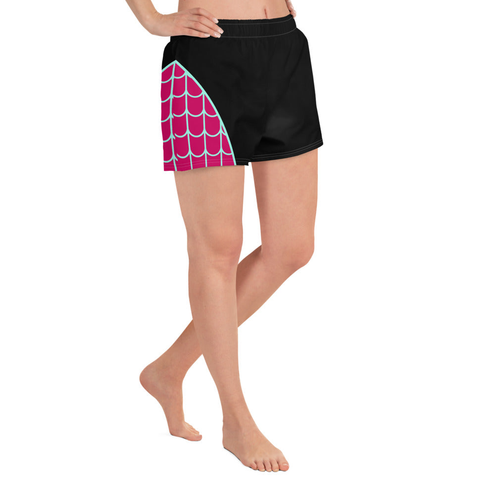 Spider-Gwen Women’s Recycled Athletic Shorts (Black)