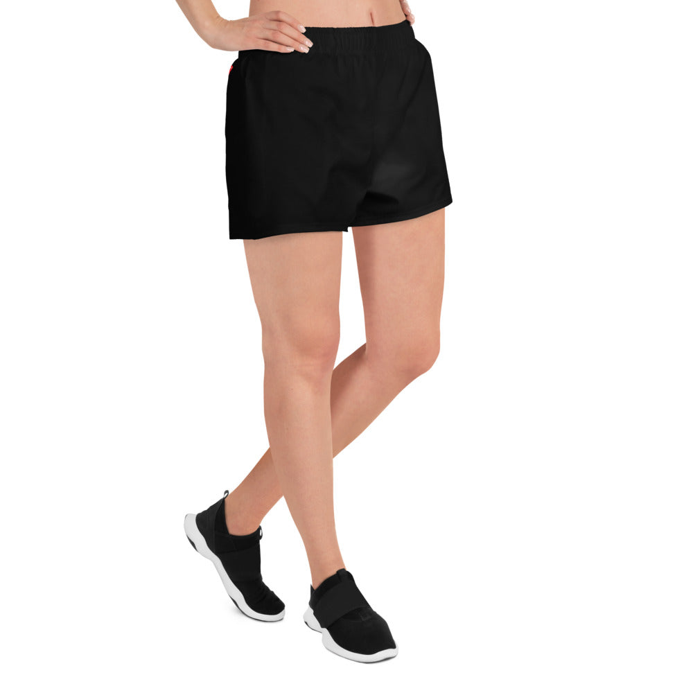 Deadpool Katanas (Black) Women’s Recycled Athletic Shorts