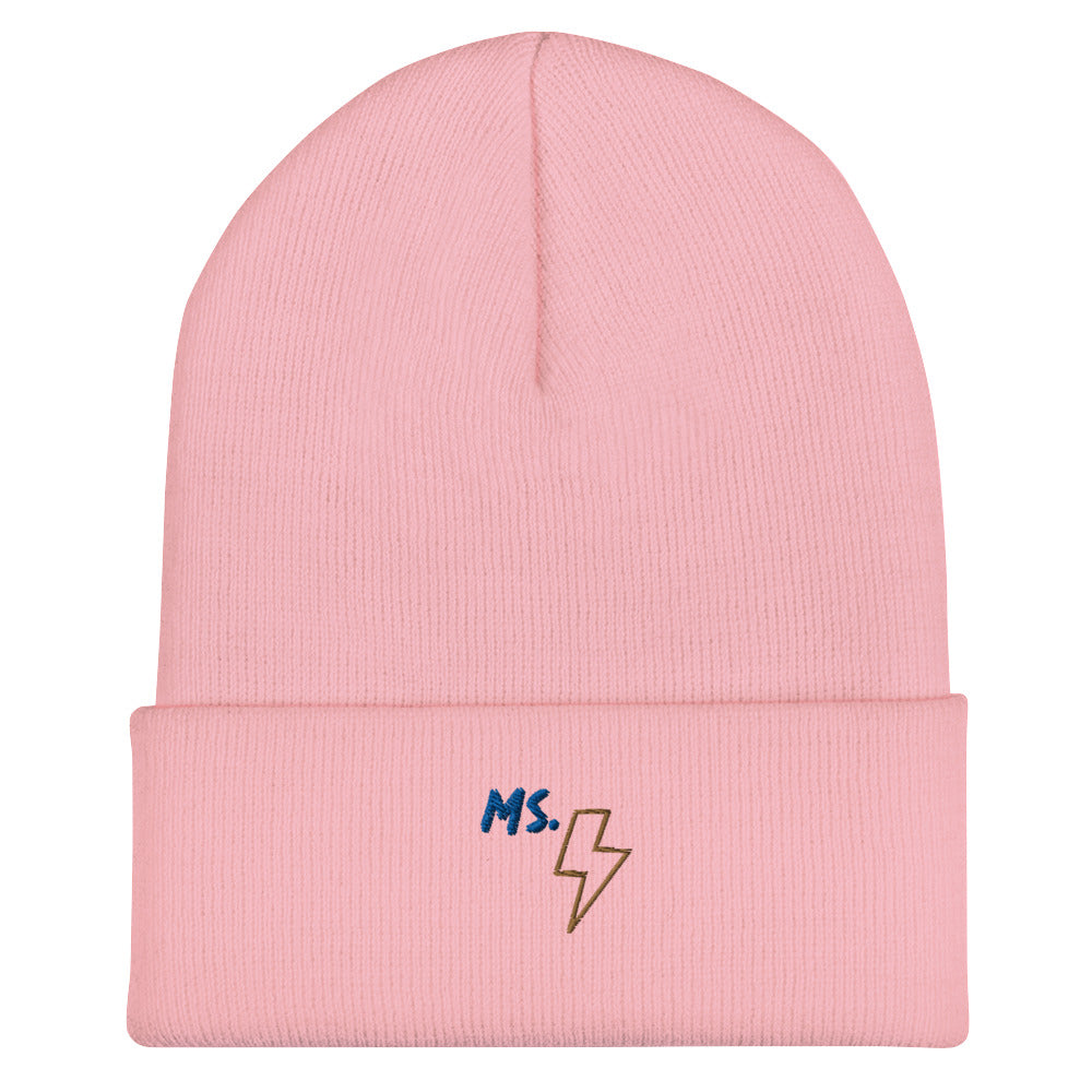 Ms. Kamala Khan (Gold Bolt) Embroidered Cuffed Beanie