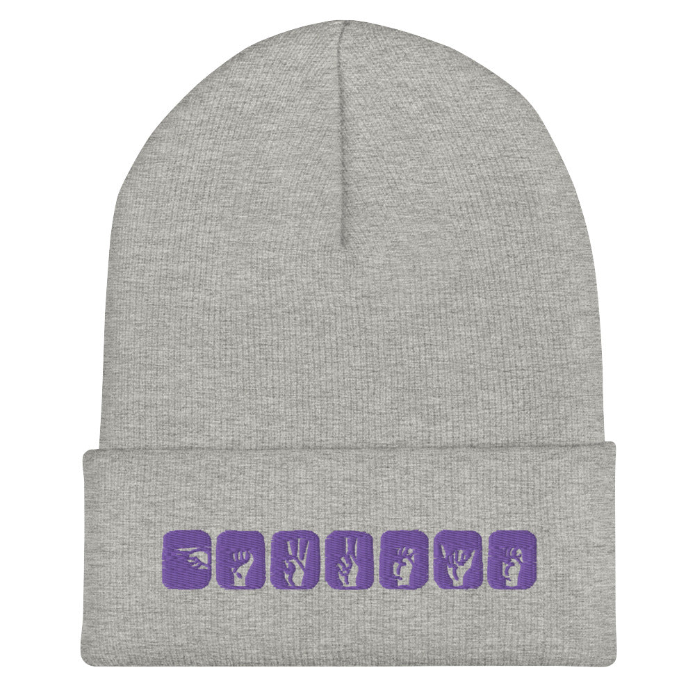 Clint Barton ASL (Hawkeye) Embroidered Cuffed Beanie