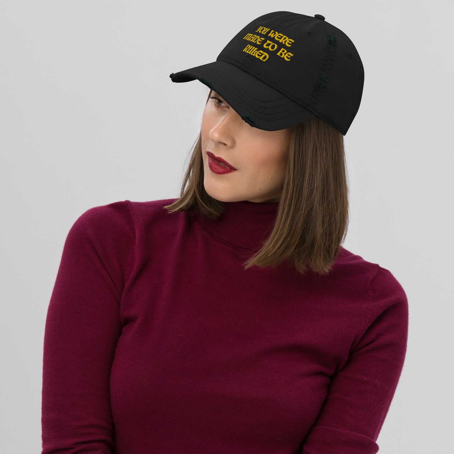 Loki Quote Embroidered Distressed Embroidered Hat