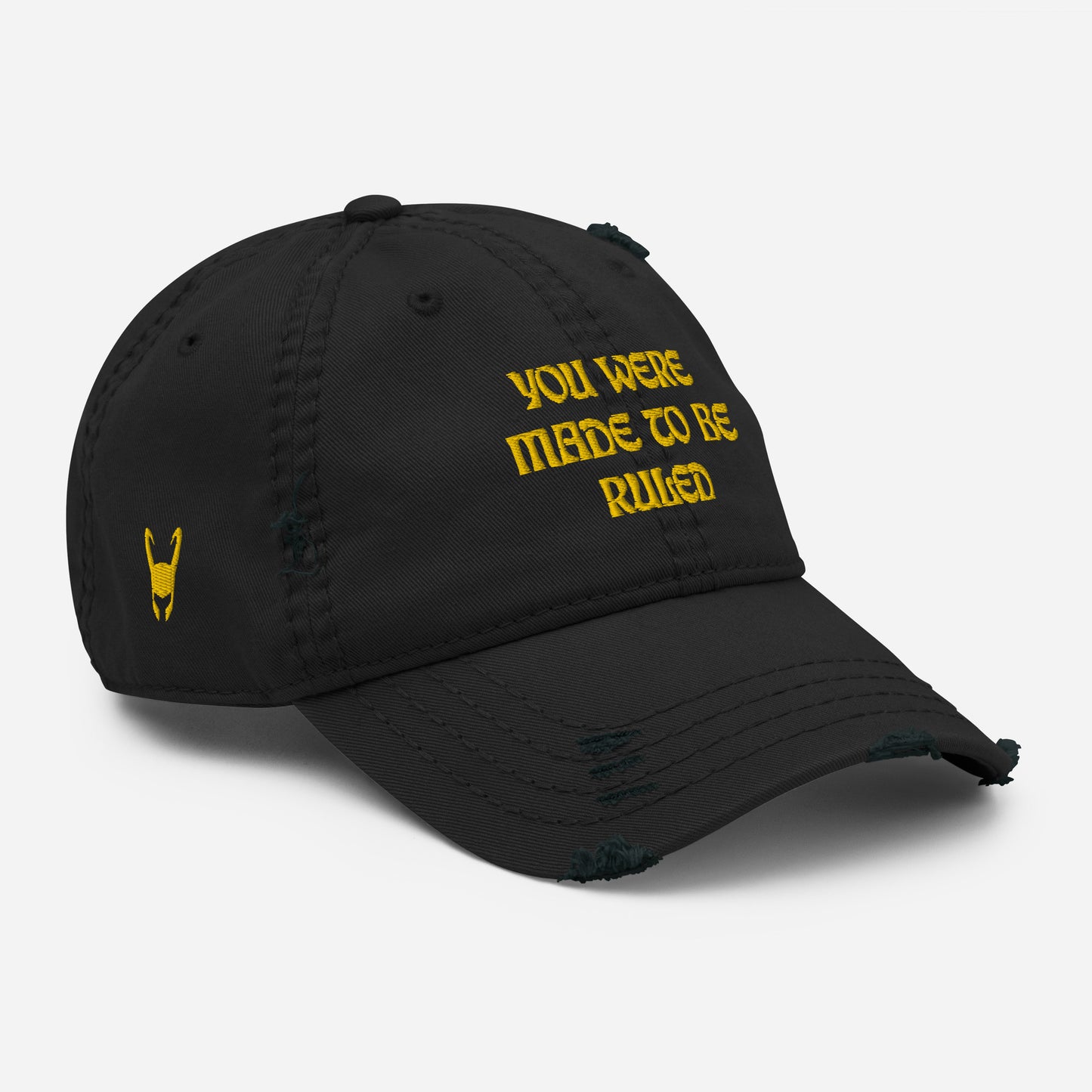 Loki Quote Embroidered Distressed Embroidered Hat