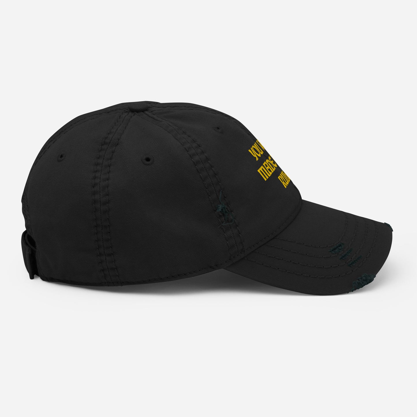 Loki Quote Embroidered Distressed Embroidered Hat