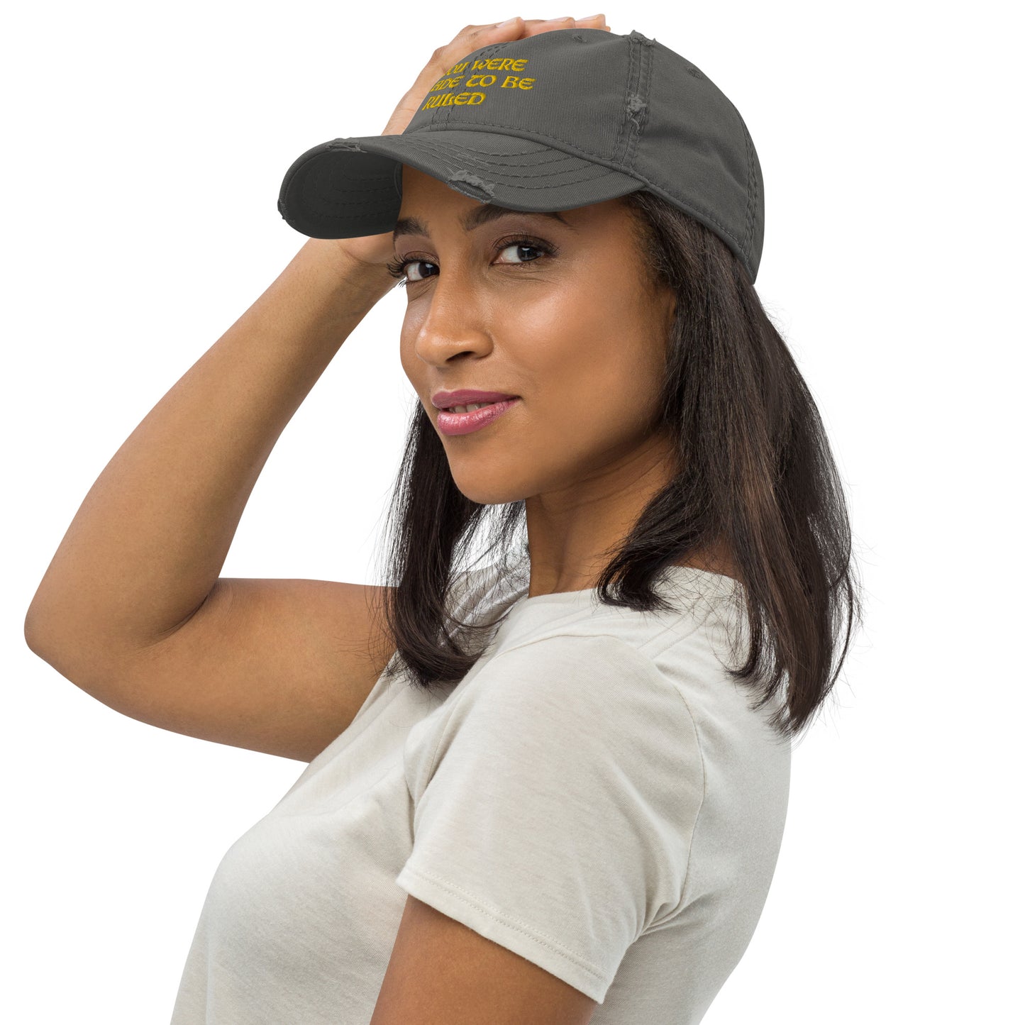 Loki Quote Embroidered Distressed Embroidered Hat