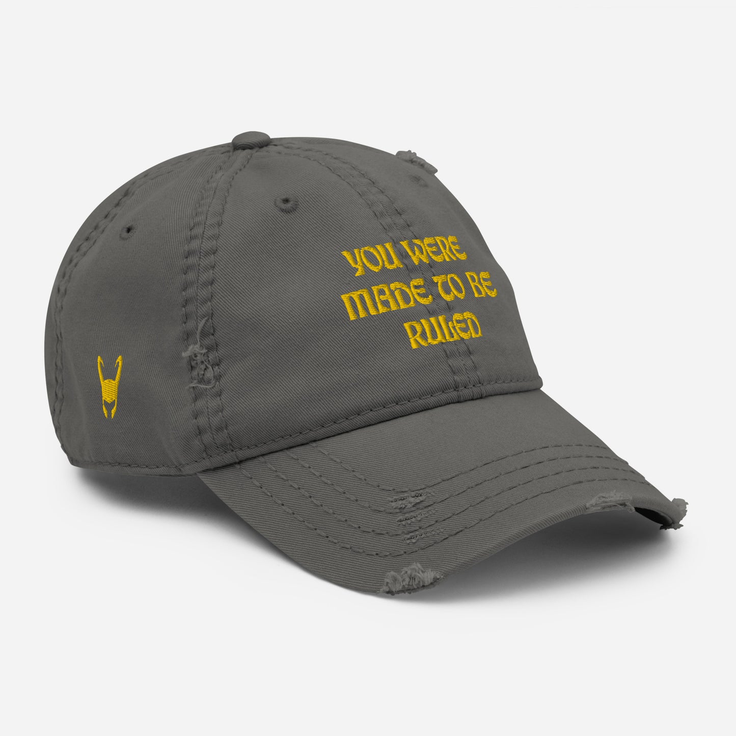 Loki Quote Embroidered Distressed Embroidered Hat