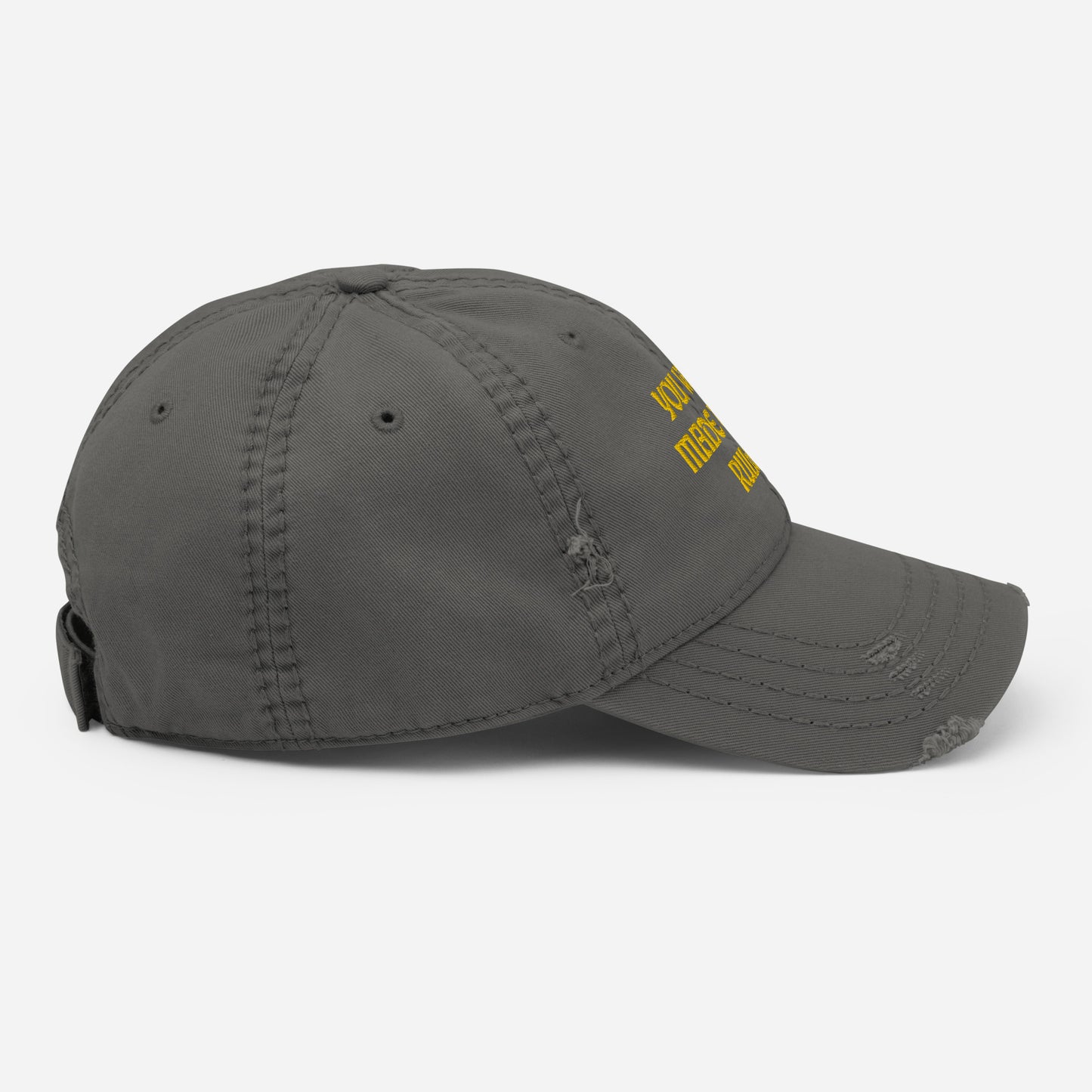 Loki Quote Embroidered Distressed Embroidered Hat