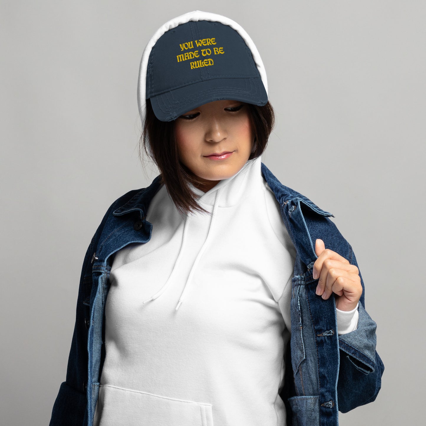 Loki Quote Embroidered Distressed Embroidered Hat