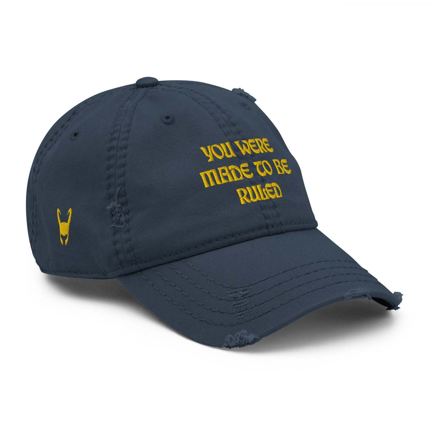 Loki Quote Embroidered Distressed Embroidered Hat