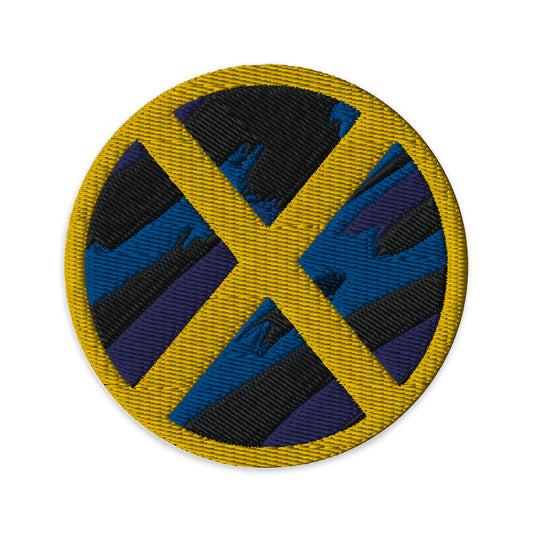 Xavier's School Embroidered Iron-on/Sew-on Patch (Navy Camo)