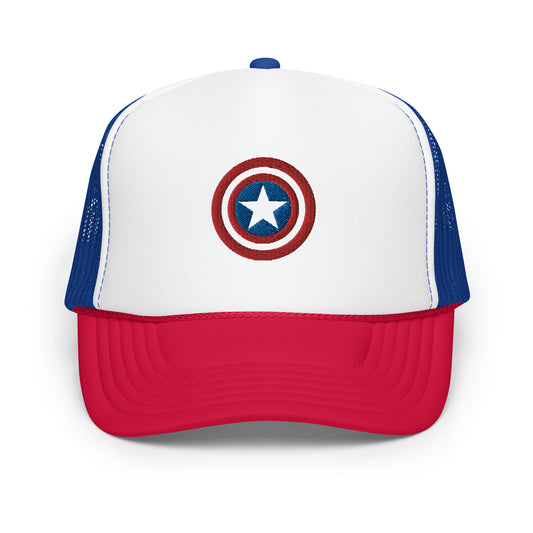 Steve Rogers Shield Embroidered Trucker Hat