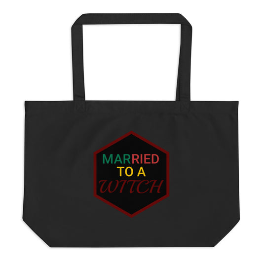 Vision Married to a Witch Hex Large Organic Tote Bag