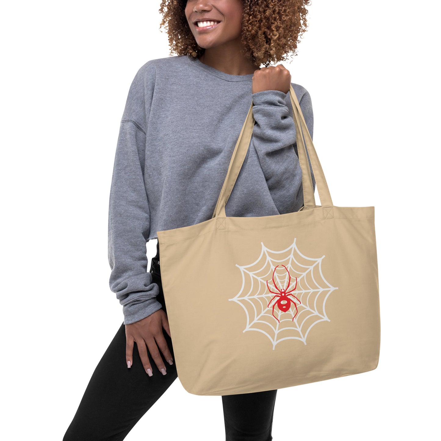 Spiderweb Large Organic Tote Bag