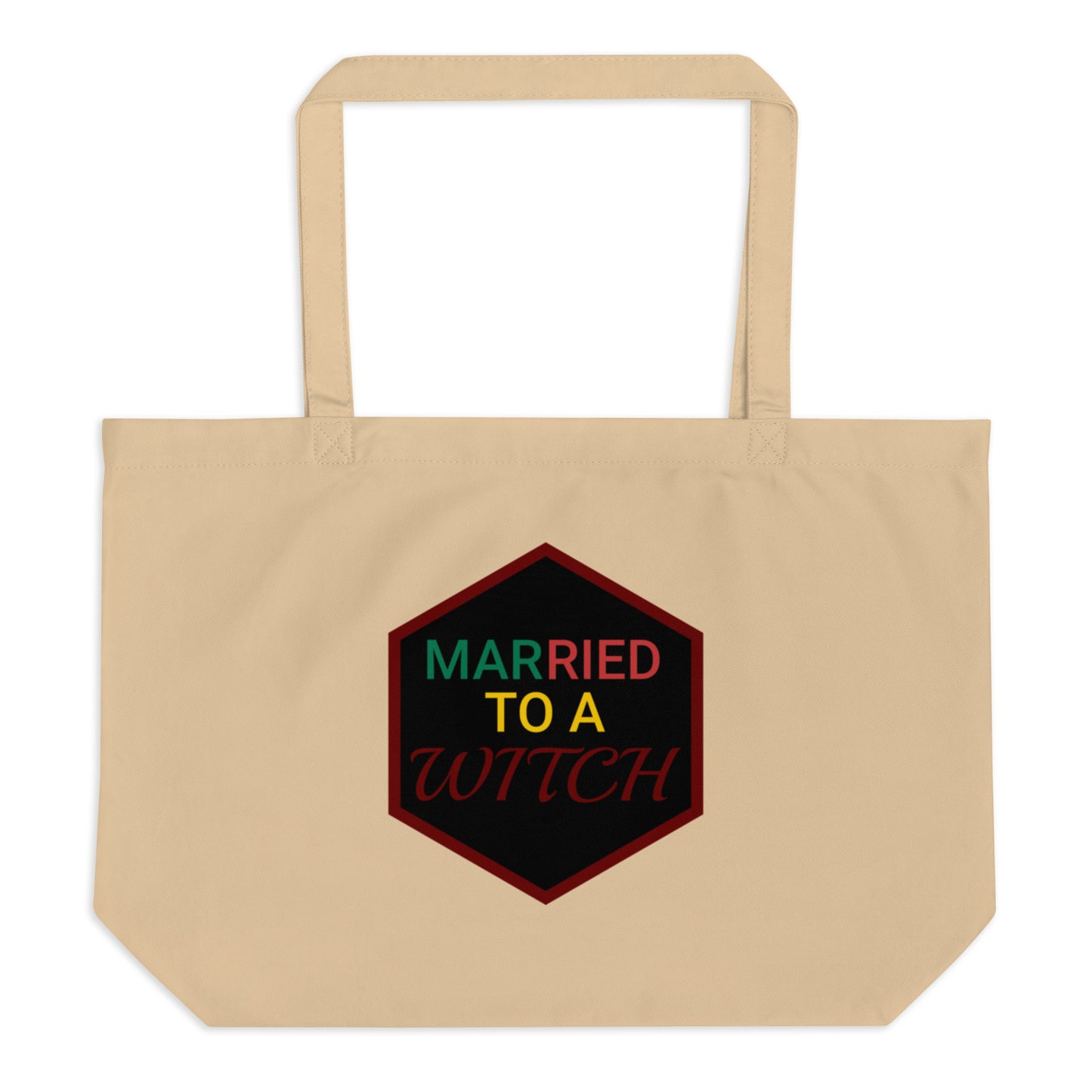 Vision Married to a Witch Hex Large Organic Tote Bag