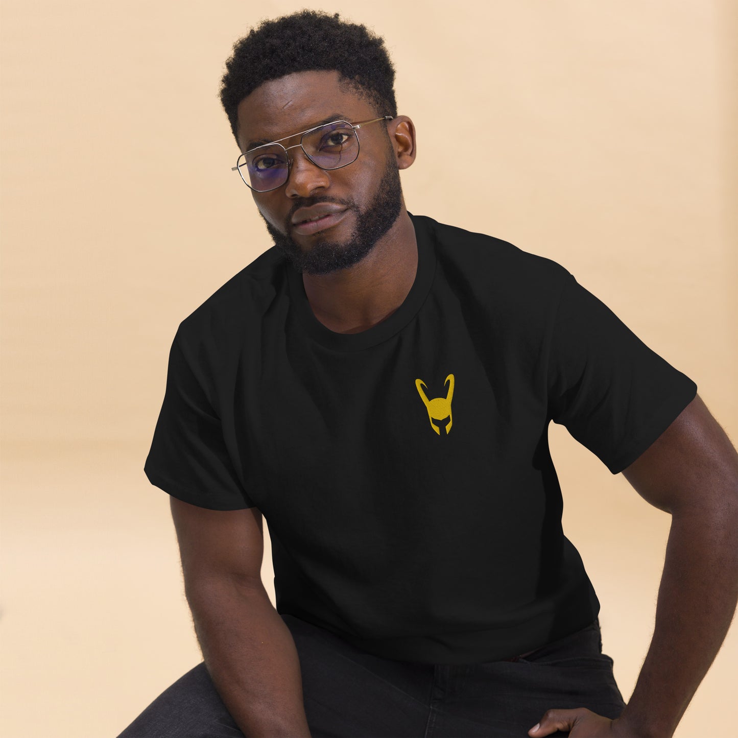Loki Helmet Embroidered Tee