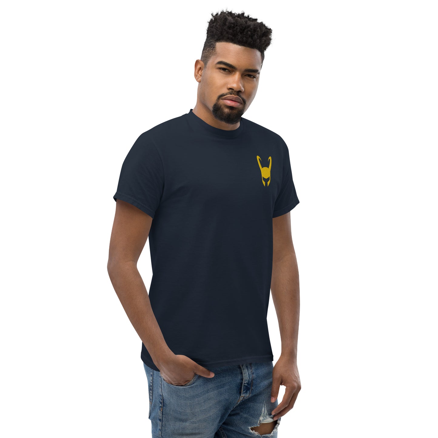 Loki Helmet Embroidered Tee