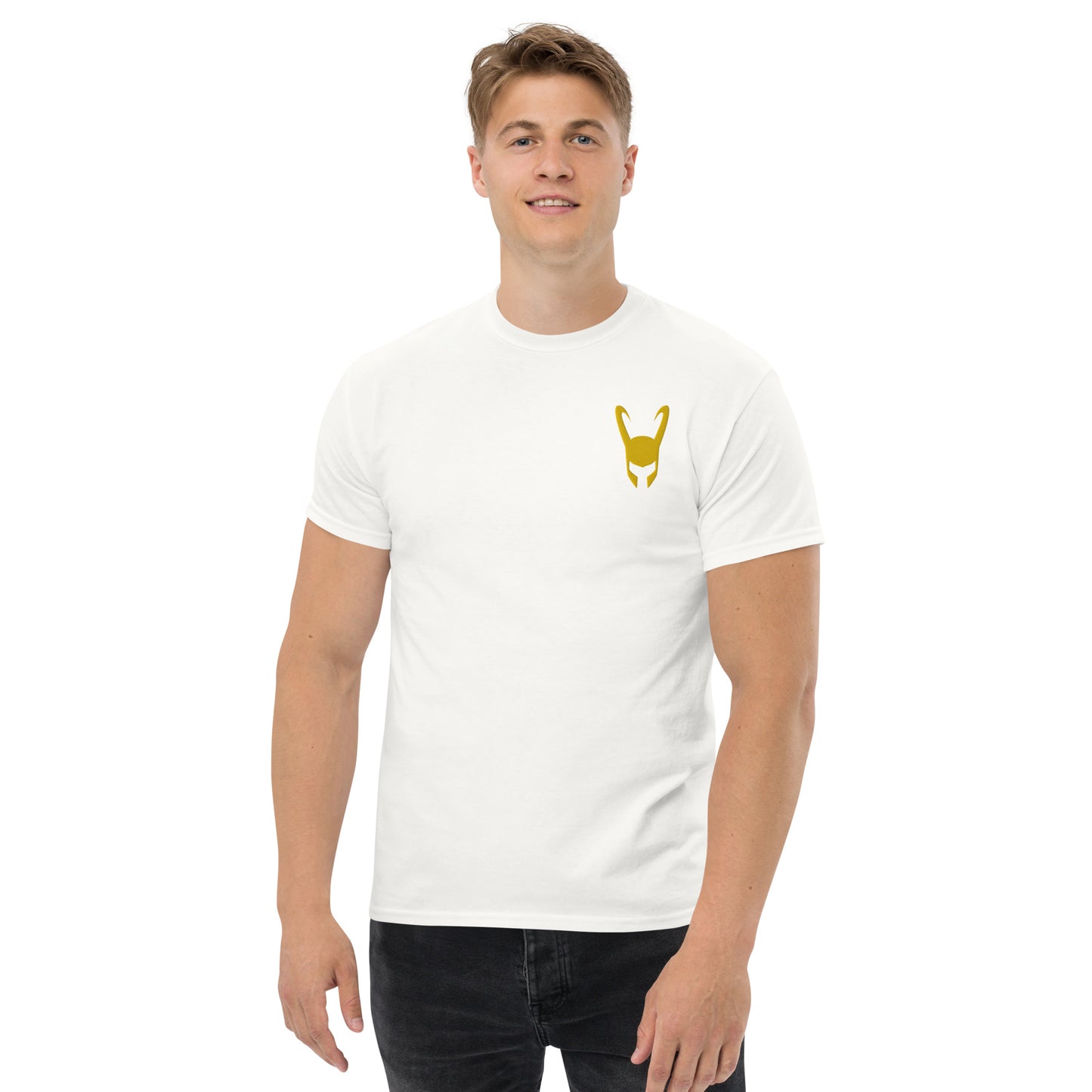 Loki Helmet Embroidered Tee