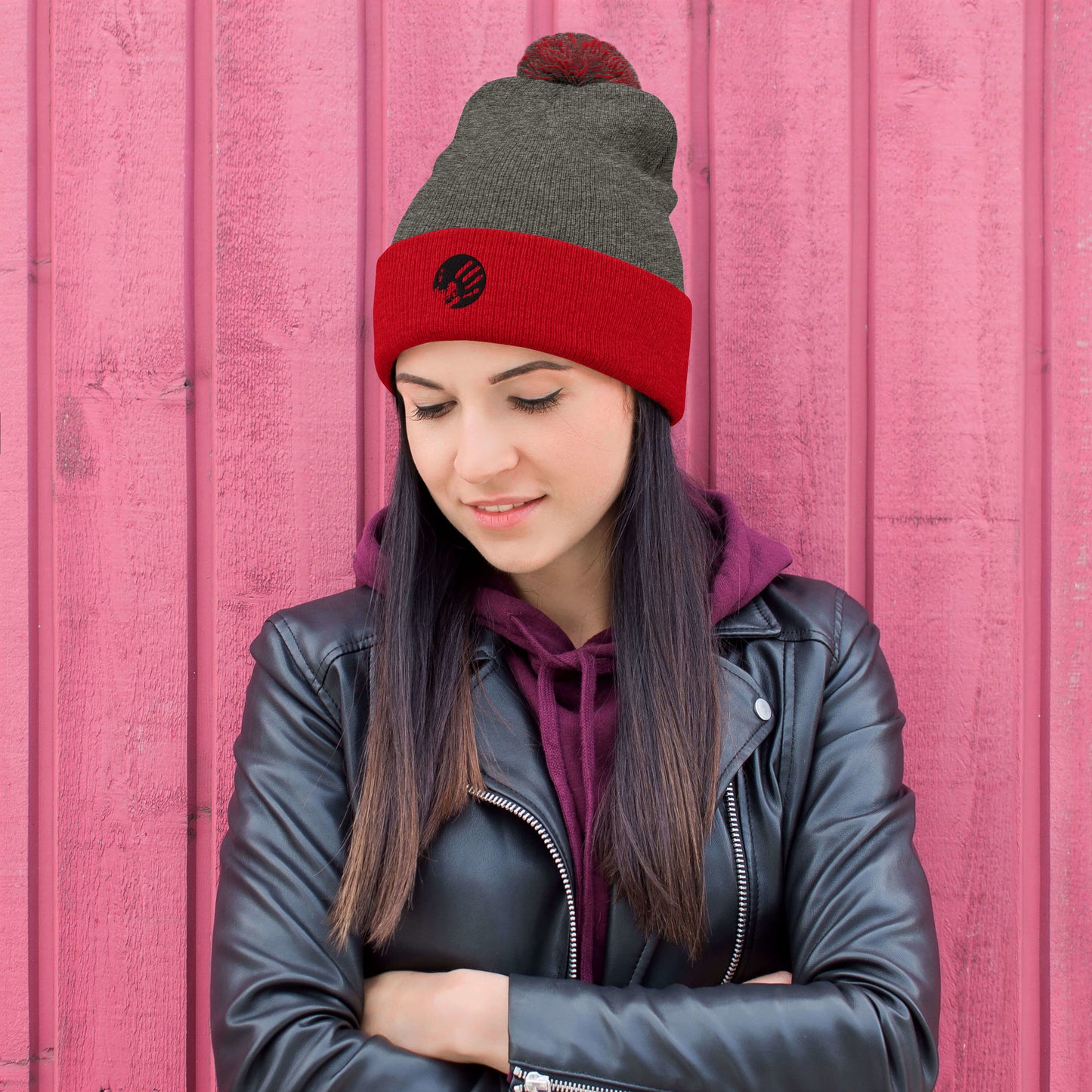 Echo LogoEmbroidered Pom-Pom Beanie