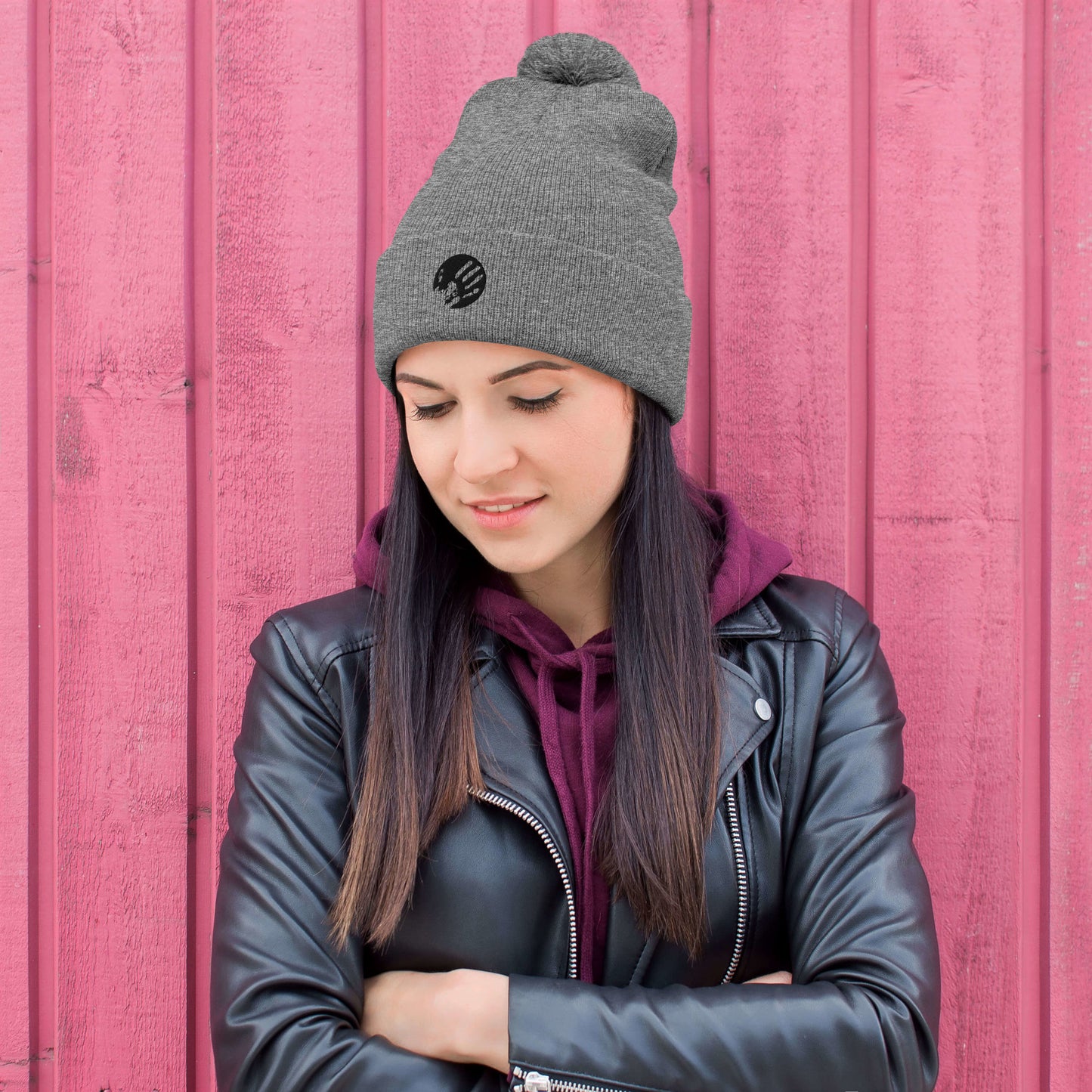 Echo LogoEmbroidered Pom-Pom Beanie