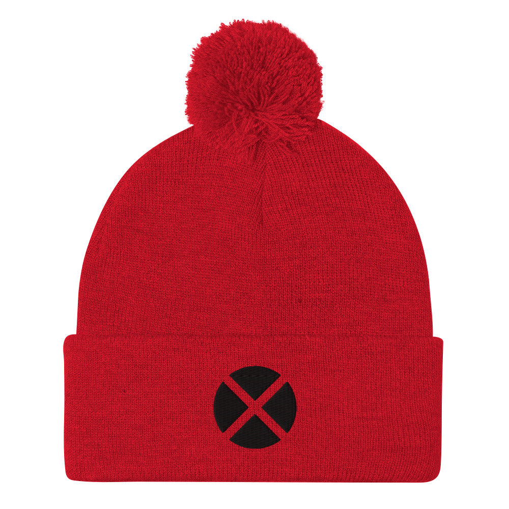 Xavier's School Embroidered Pom-Pom Beanie