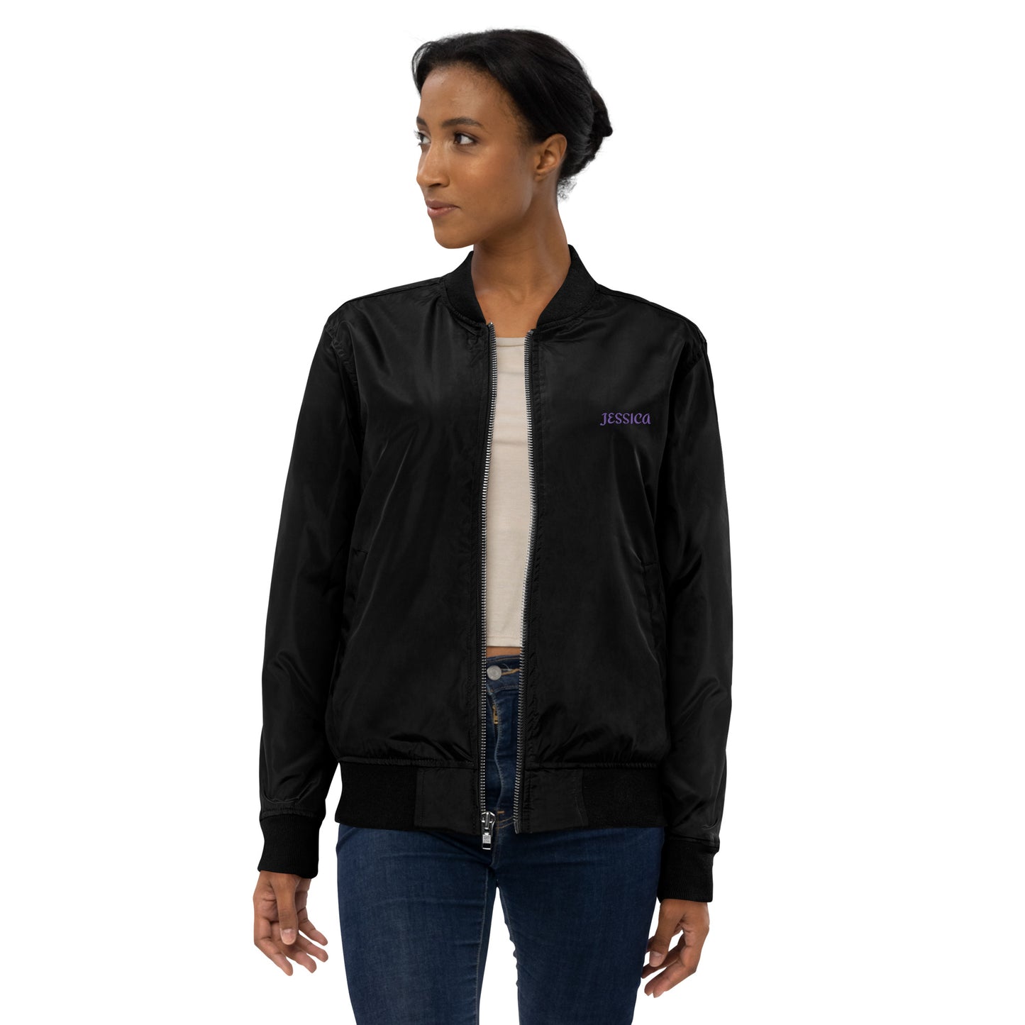 Jessica Jones A.K.A. Alias Investigations Embroidered Premium Recycled Bomber Jacket